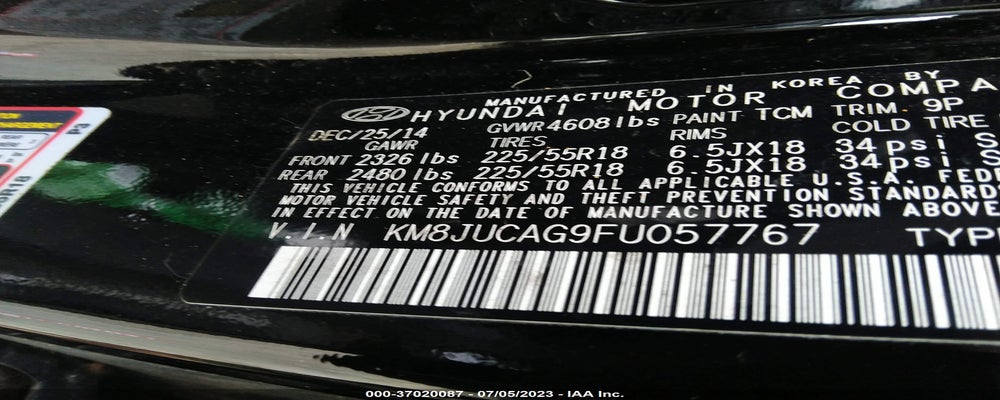 KM8JUCAG9FU057767 2015 HYUNDAI TUCSON photo no. 9