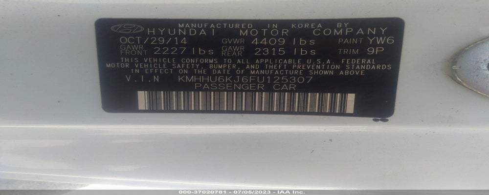 KMHHU6KJ6FU125307 2015 HYUNDAI GENESIS COUPE photo no. 9