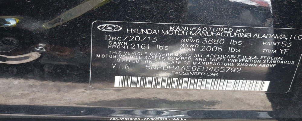 5NPDH4AE6EH465792 2014 HYUNDAI ELANTRA photo no. 9