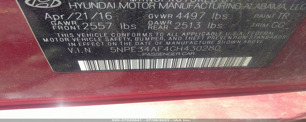 5NPE34AF4GH430280 2016 HYUNDAI SONATA photo no. 9