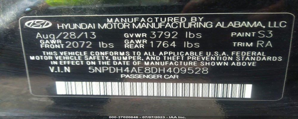 5NPDH4AE8DH409528 2013 HYUNDAI ELANTRA photo no. 9