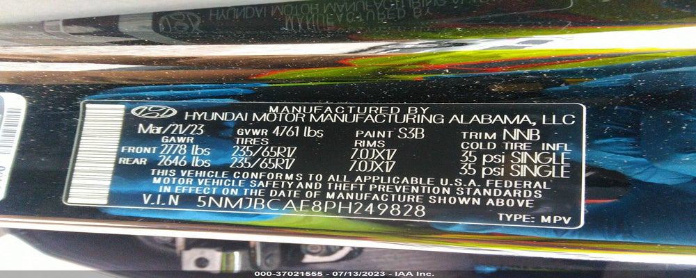 5NMJBCAE8PH249828 2023 HYUNDAI TUCSON photo no. 9