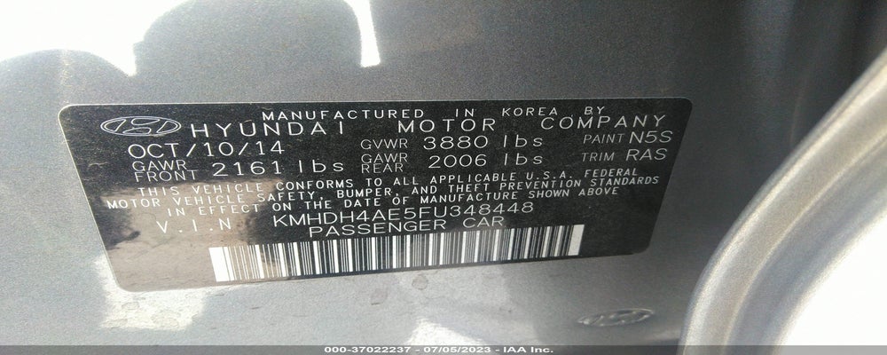 KMHDH4AE5FU348448 2015 HYUNDAI ELANTRA photo no. 9