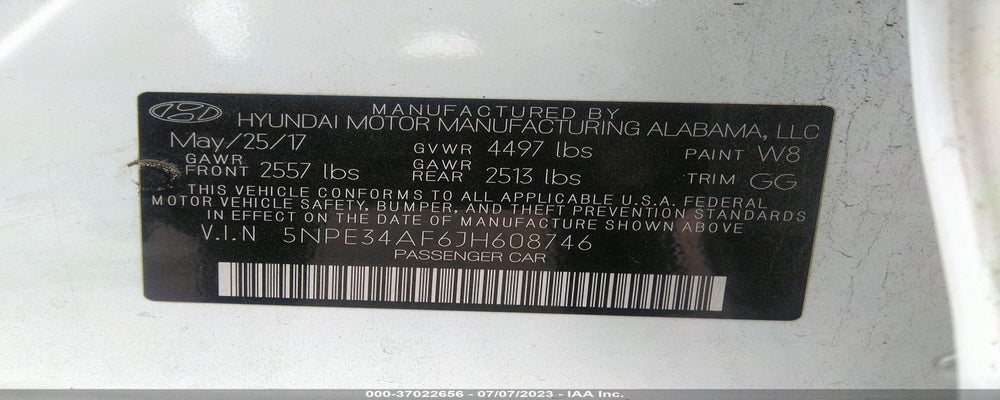5NPE34AF6JH608746 2018 HYUNDAI SONATA photo no. 9