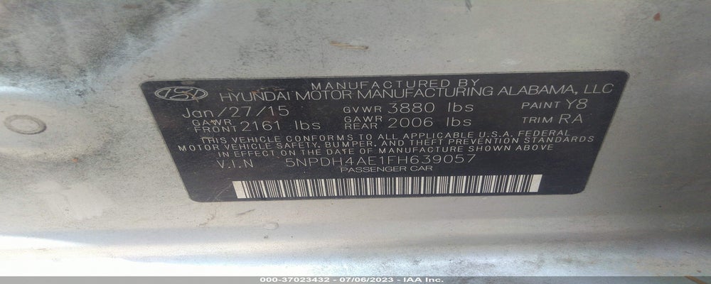 5NPDH4AE1FH639057 2015 HYUNDAI ELANTRA photo no. 9