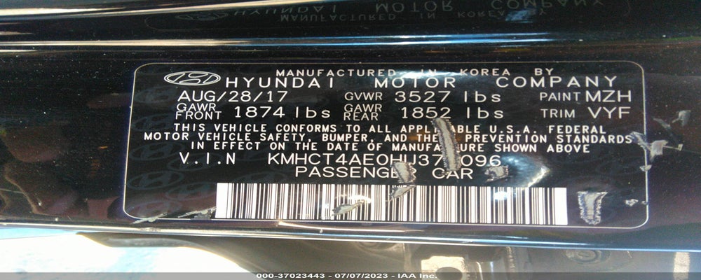 KMHCT4AE0HU378096 2017 HYUNDAI ACCENT photo no. 9