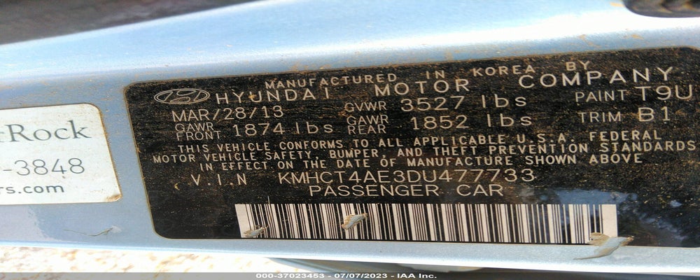 KMHCT4AE3DU477733 2013 HYUNDAI ACCENT photo no. 9