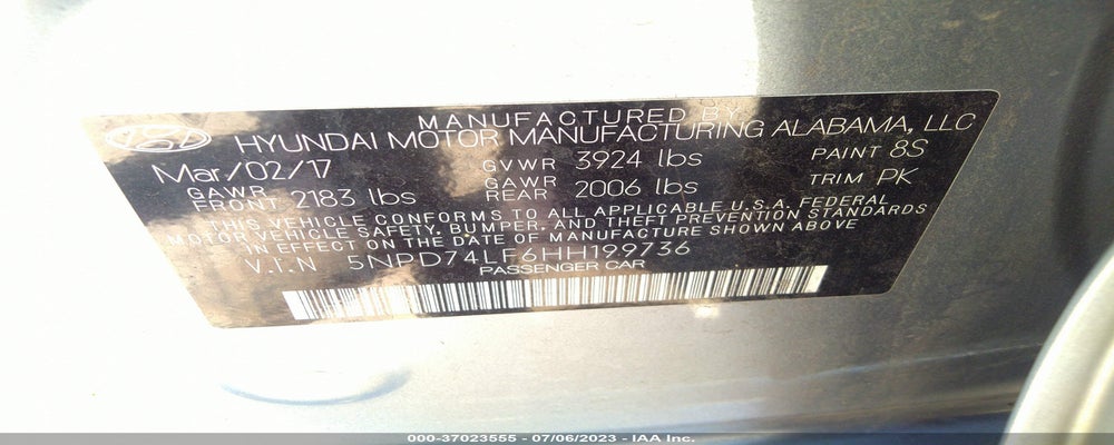 5NPD74LF6HH199736 2017 HYUNDAI ELANTRA photo no. 9