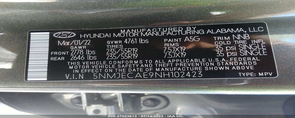 5NMJECAE9NH102423 2022 HYUNDAI TUCSON photo no. 9