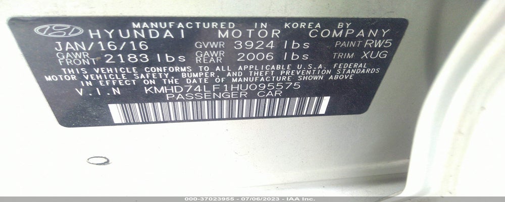 KMHD74LF1HU095575 2017 HYUNDAI ELANTRA photo no. 9
