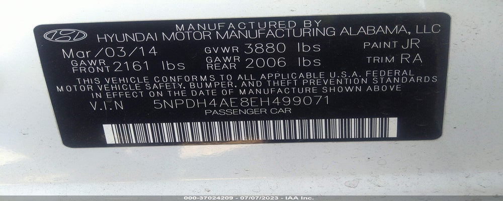 5NPDH4AE8EH499071 2014 HYUNDAI ELANTRA photo no. 9