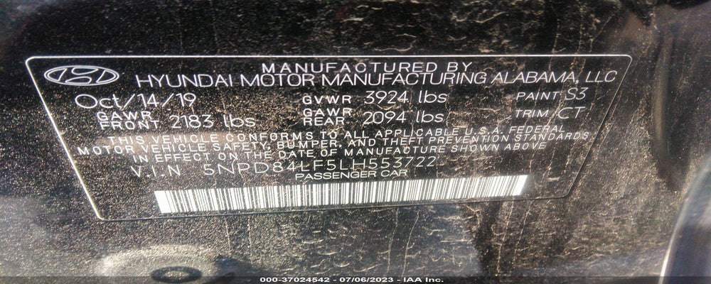 5NPD84LF5LH553722 2020 HYUNDAI ELANTRA photo no. 9