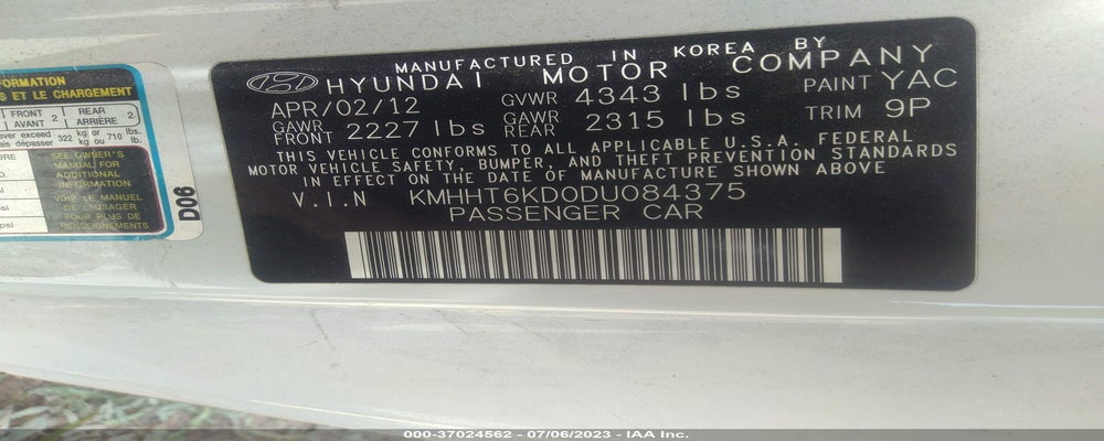 KMHHT6KD0DU084375 2013 HYUNDAI GENESIS COUPE photo no. 9