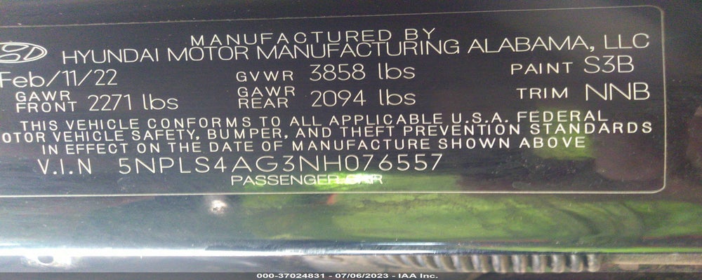 5NPLS4AG3N8076557 2022 HYUNDAI ELANTRA photo no. 9