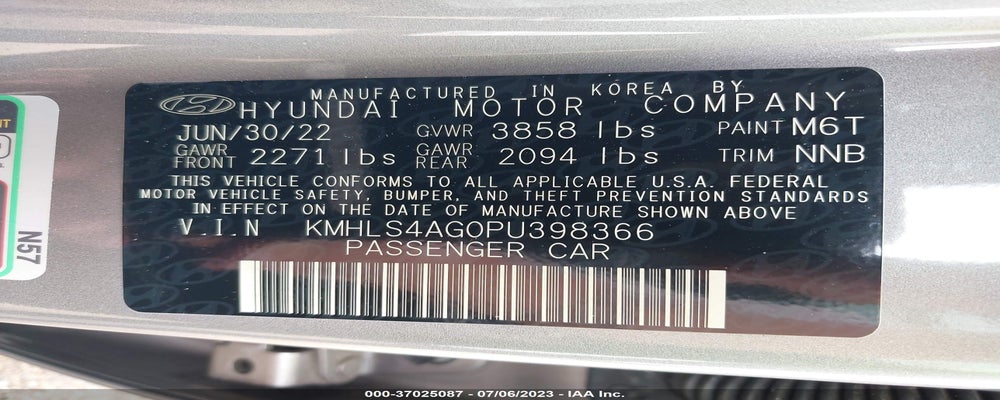 KMHLS4AG0PU398366 2023 HYUNDAI ELANTRA photo no. 9