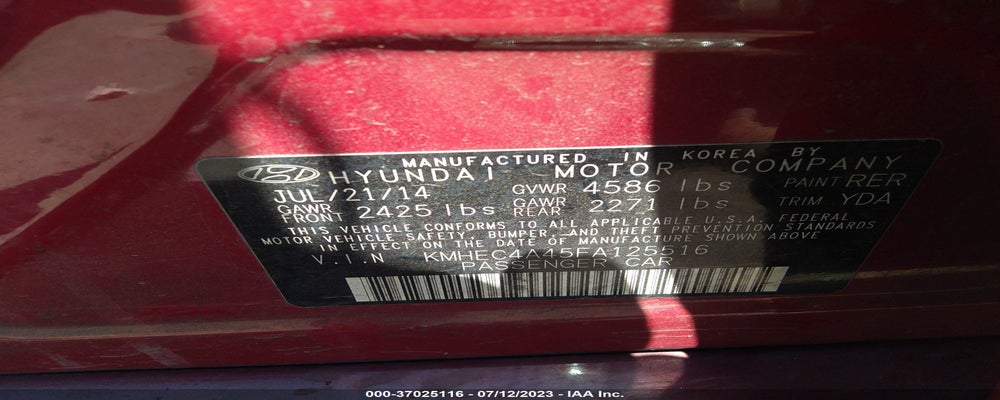 KMHEC4A45FA125516 2015 HYUNDAI SONATA HYBRID photo no. 9
