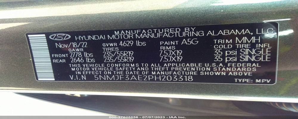 5NMJF3AE2PH203318 2023 HYUNDAI TUCSON photo no. 9