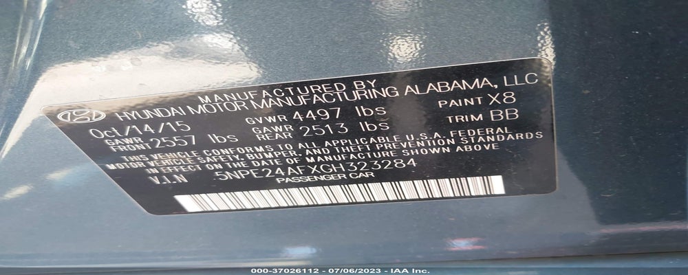 5NPE24AFXGH323284 2016 HYUNDAI SONATA photo no. 9