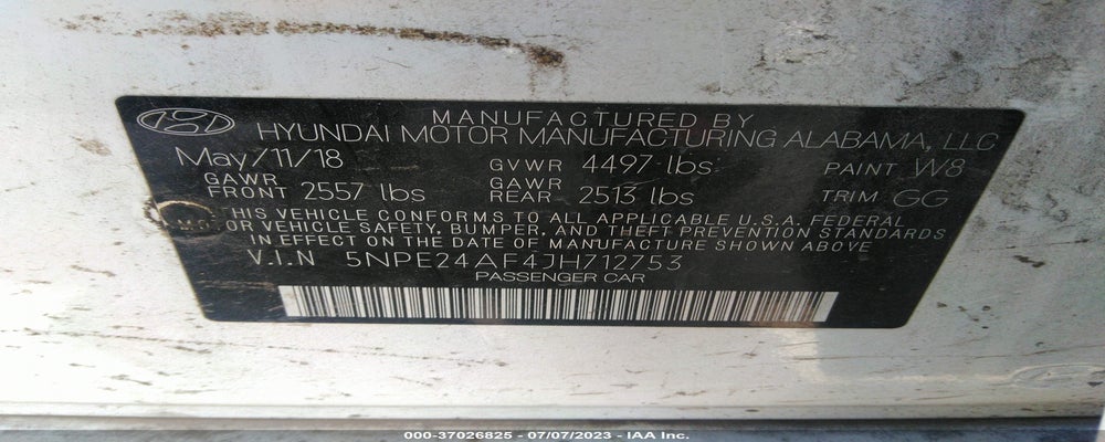 5NPE24AF4JH712753 2018 HYUNDAI SONATA photo no. 9