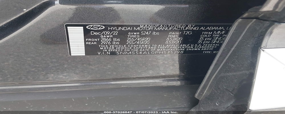 5NMS54AL0PH535298 2023 HYUNDAI SANTA FE photo no. 9