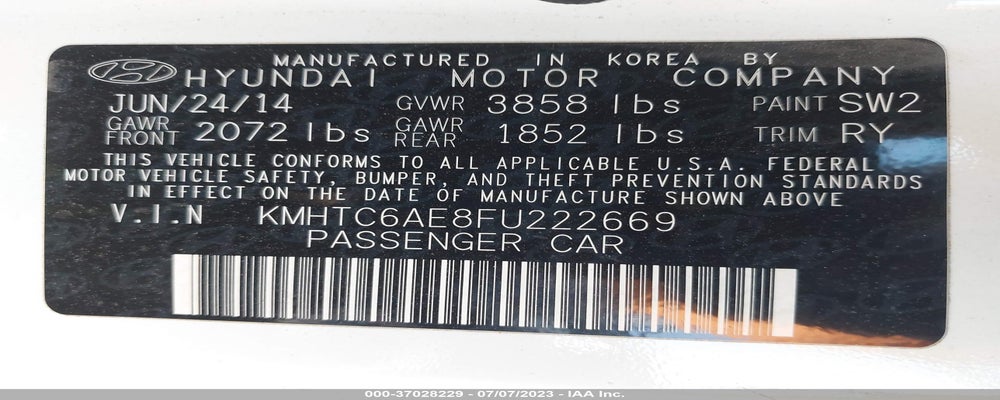 KMHTC6AE8FU222669 2015 HYUNDAI VELOSTER photo no. 9