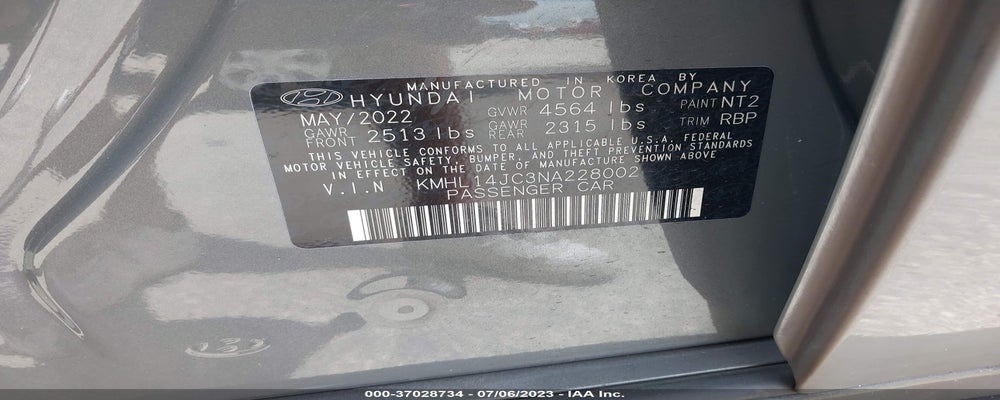 KMHL14JC3NA228002 2022 HYUNDAI SONATA photo no. 9