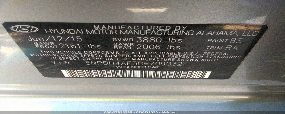 5NPDH4AE5GH709032 2016 HYUNDAI ELANTRA photo no. 9