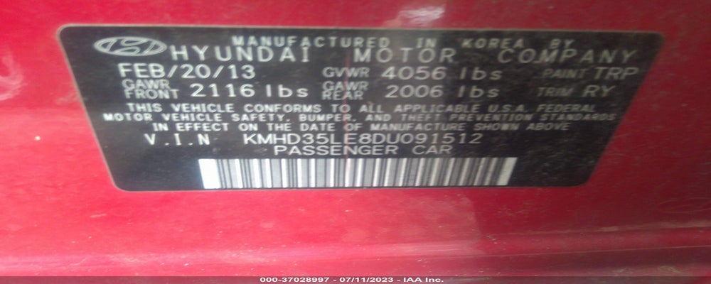KMHD35LE8DU091512 2013 HYUNDAI ELANTRA GT photo no. 9