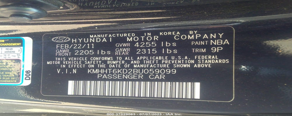 KMHHT6KD2BU059099 2011 HYUNDAI GENESIS COUPE photo no. 9