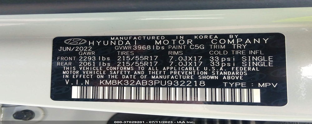 KM8K32AB3PU932218 2023 HYUNDAI KONA photo no. 9