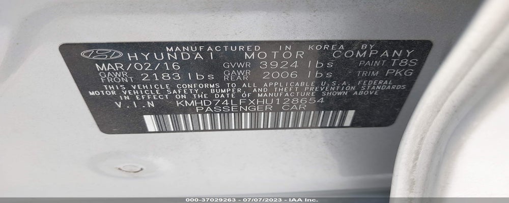 KMHD74LFXHU128654 2017 HYUNDAI ELANTRA photo no. 9