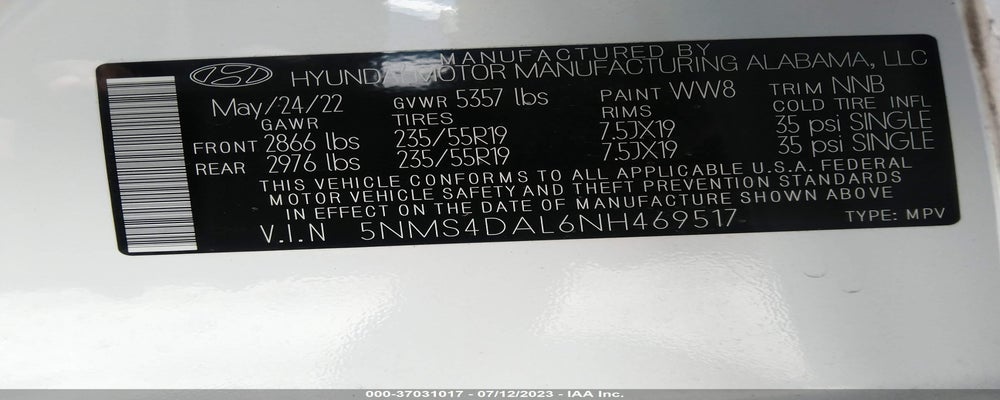 5NMS4DAL6NH469517 2022 HYUNDAI SANTA FE photo no. 9
