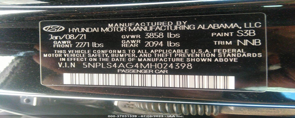 5NPLS4AG4MH024398 2021 HYUNDAI ELANTRA photo no. 9
