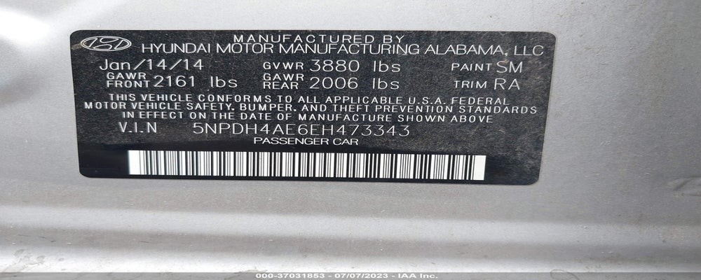 5NPDH4AE6EH473343 2014 HYUNDAI ELANTRA photo no. 9