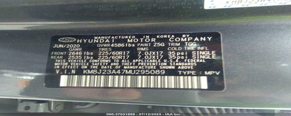KM8J23A47MU295089 2021 HYUNDAI TUCSON photo no. 9