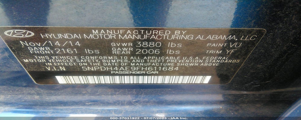 5NPDH4AE9FH611684 2015 HYUNDAI ELANTRA photo no. 9