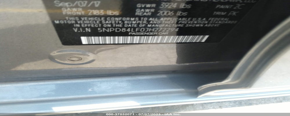 5NPD84LF0JH272294 2018 HYUNDAI ELANTRA photo no. 9