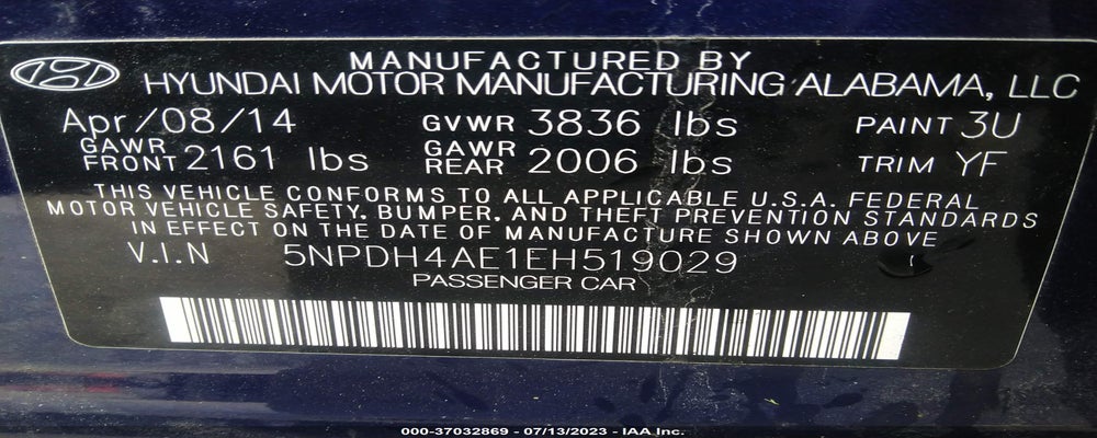 5NPDH4AE1EH519029 2014 HYUNDAI ELANTRA photo no. 9