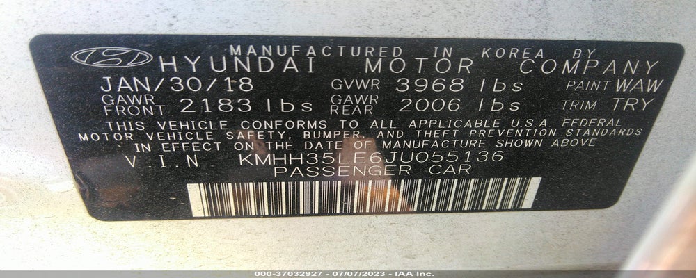 KMHH35LE6JU055136 2018 HYUNDAI ELANTRA GT photo no. 9