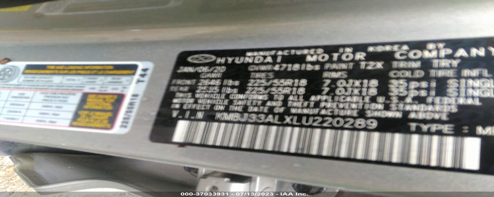 KM8J33ALXLU220289 2020 HYUNDAI TUCSON photo no. 9