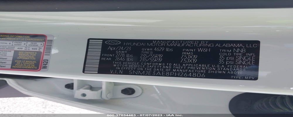 5NMJE3AE8PH264806 2023 HYUNDAI TUCSON photo no. 9