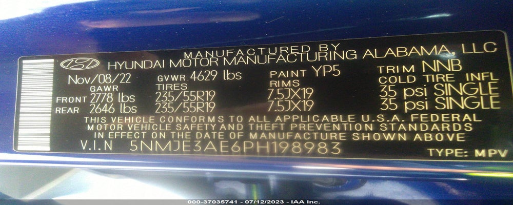 5NMJE3AE6PH198983 2023 HYUNDAI TUCSON photo no. 9