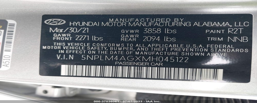 5NPLM4AGXMH045122 2021 HYUNDAI ELANTRA photo no. 9