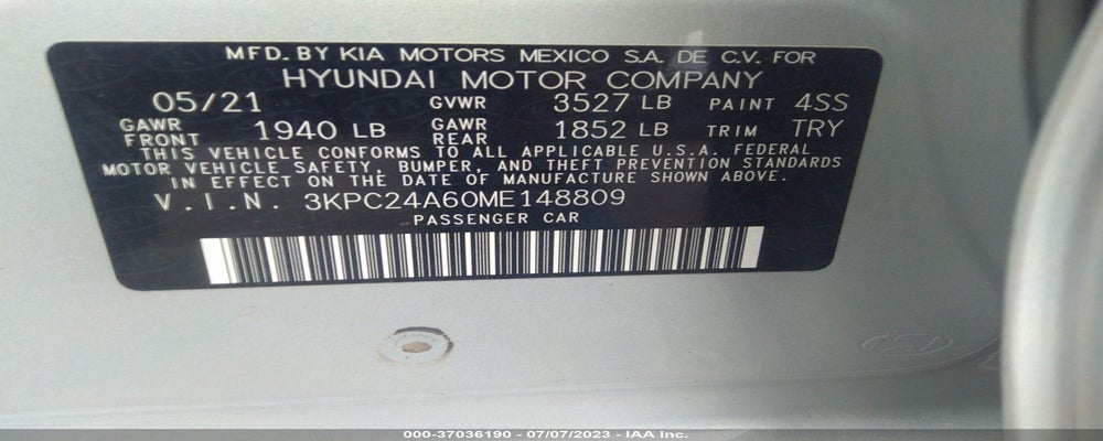3KPC24A60ME148809 2021 HYUNDAI ACCENT photo no. 9