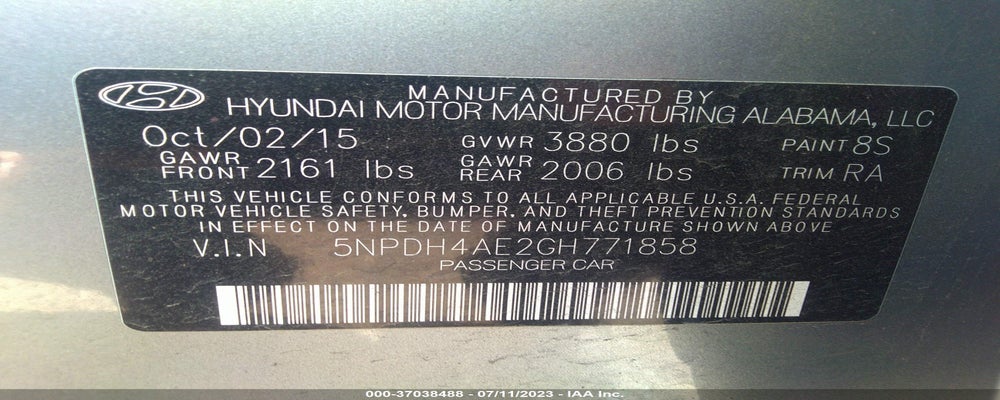 5NPDH4AE2GH771858 2016 HYUNDAI ELANTRA photo no. 9