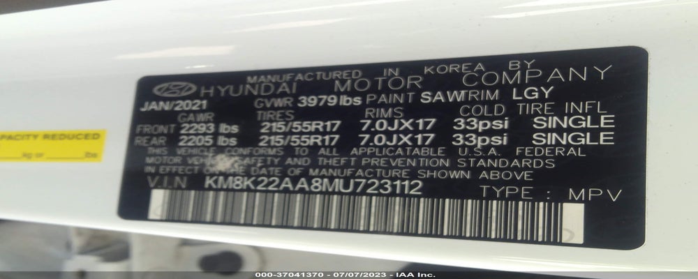 KM8K22AA8MU723112 2021 HYUNDAI KONA photo no. 9