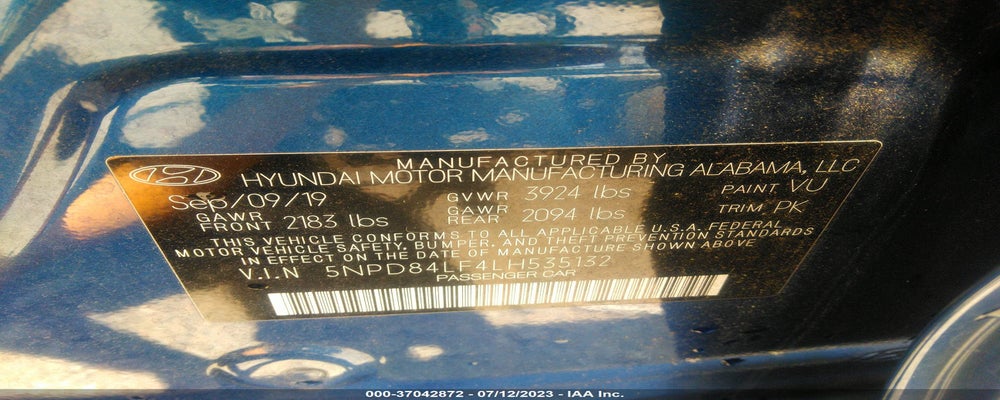 5NPD84LF4LH535132 2020 HYUNDAI ELANTRA photo no. 9