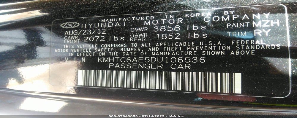 KMHTC6AE5DU106536 2013 HYUNDAI VELOSTER photo no. 9