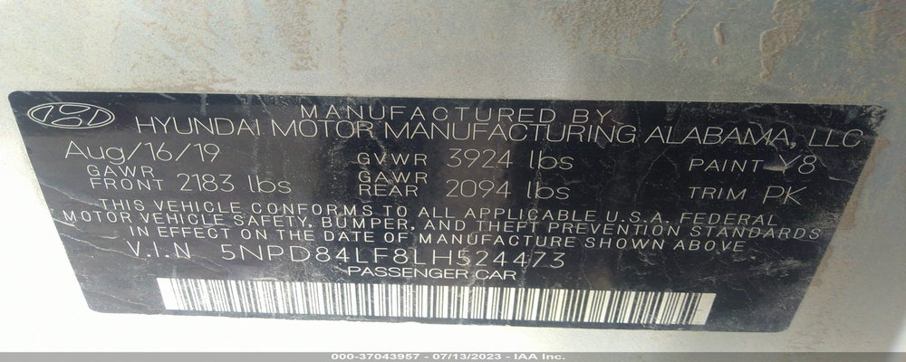 5NPD84LF8LH524473 2020 HYUNDAI ELANTRA photo no. 9