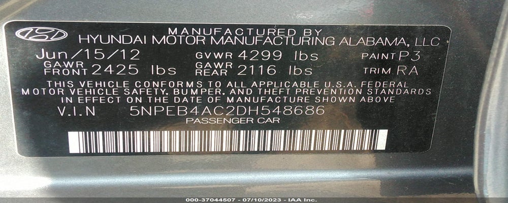 5NPEB4AC2DH548686 2013 HYUNDAI SONATA photo no. 9